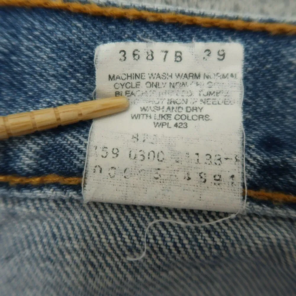 Levi's 505 Jeans Mens Size 42x30 (40x30 Actual) Blue Vintage Regular Straight